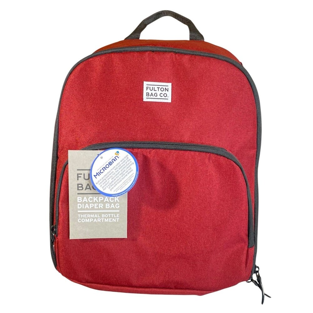 Fulton Bag Co Diaper Bag Backpack Removeable Change Pad Thermal Bottle Section